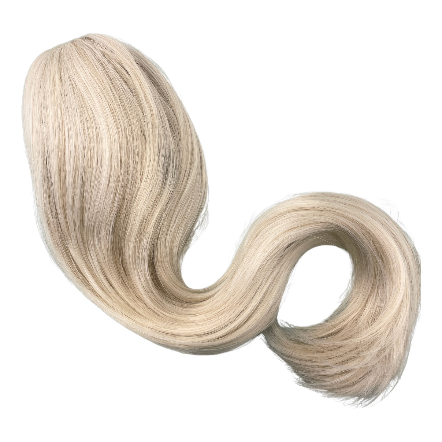 claw clip ponytail synthetic hairpiece in shade ice blonde