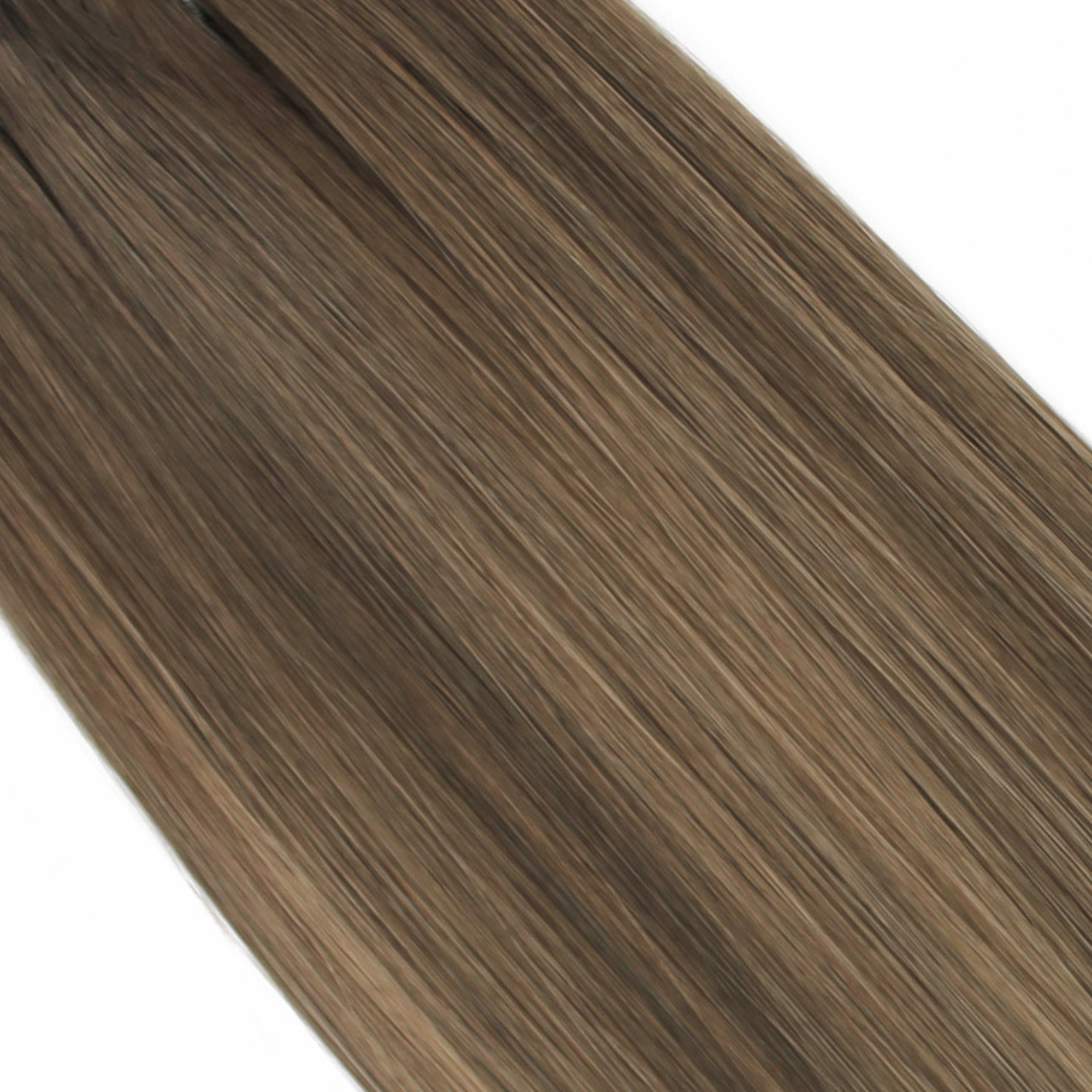 "hair rehab london 22" weft hair extensions shade swatch titled rooted caramel"