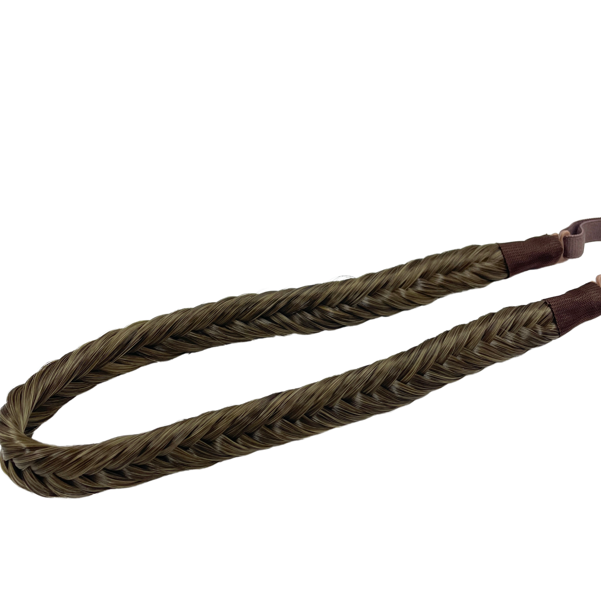 image of hair rehab london plait braid fishtail headband hairband in shade chestnut