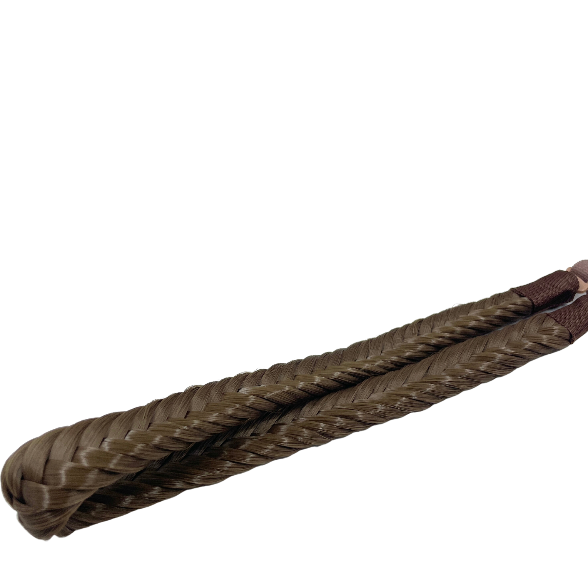 image of hair rehab london plait braid fishtail headband hairband in shade cocoa