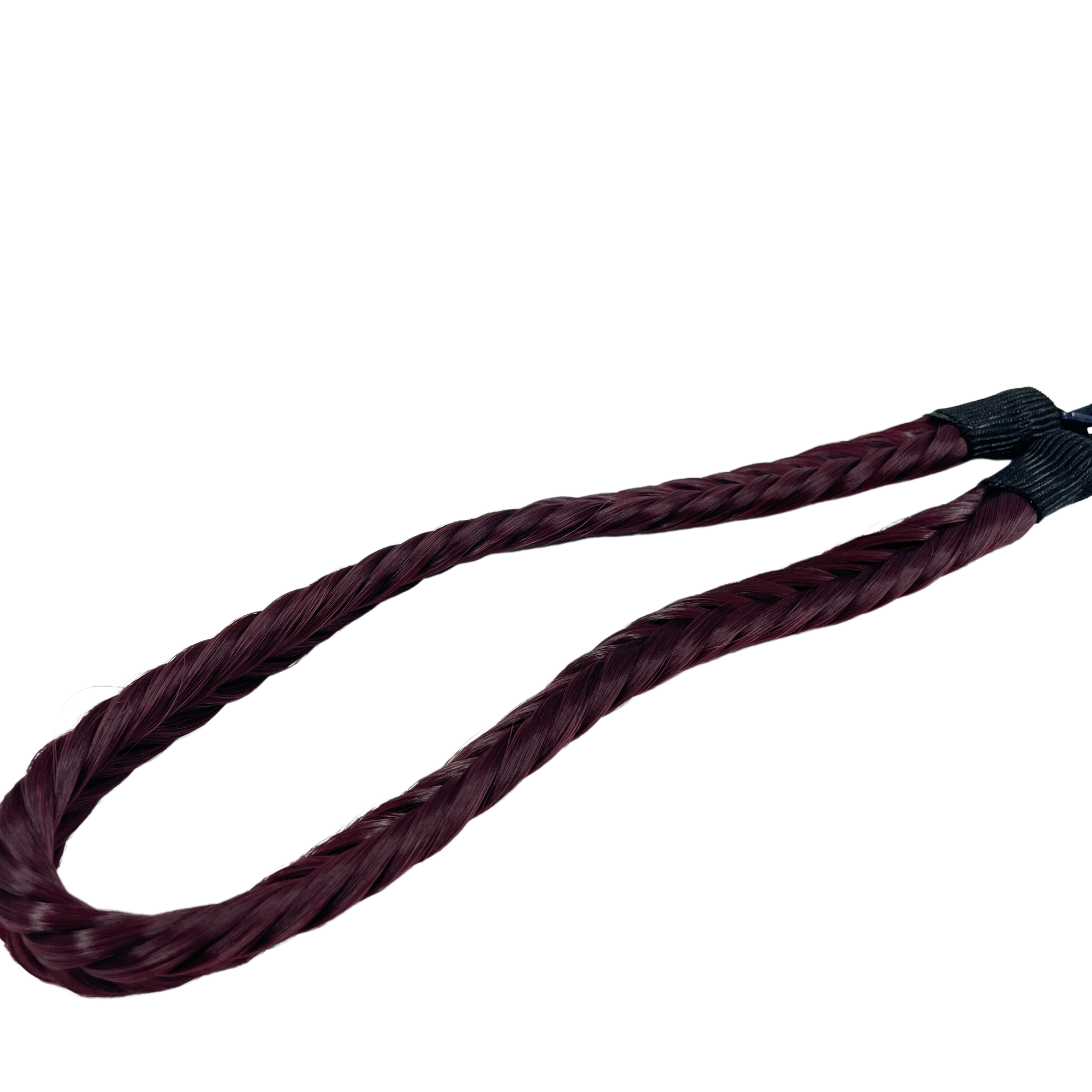 image of hair rehab london plait braid fishtail headband hairband in shade burgundy