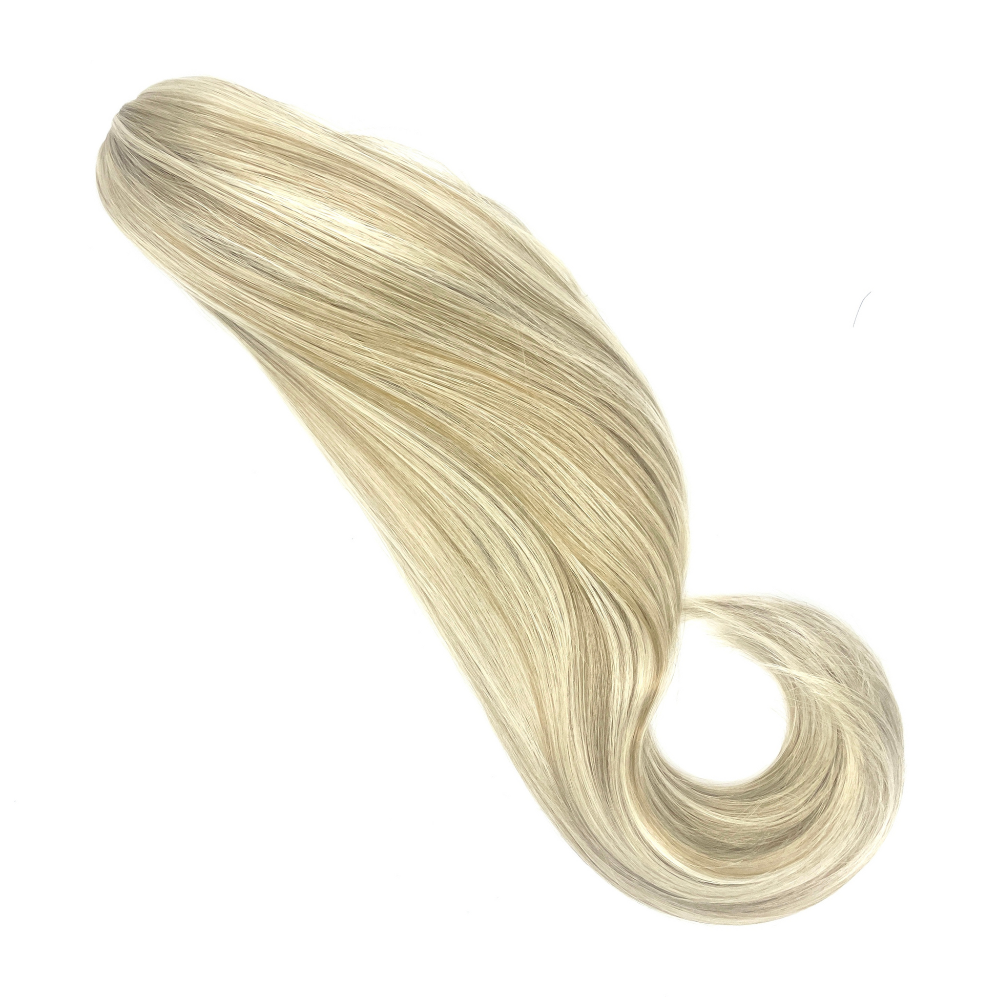 image of hair rehab london claw clip ponytail hairpiece in shade steel blonde