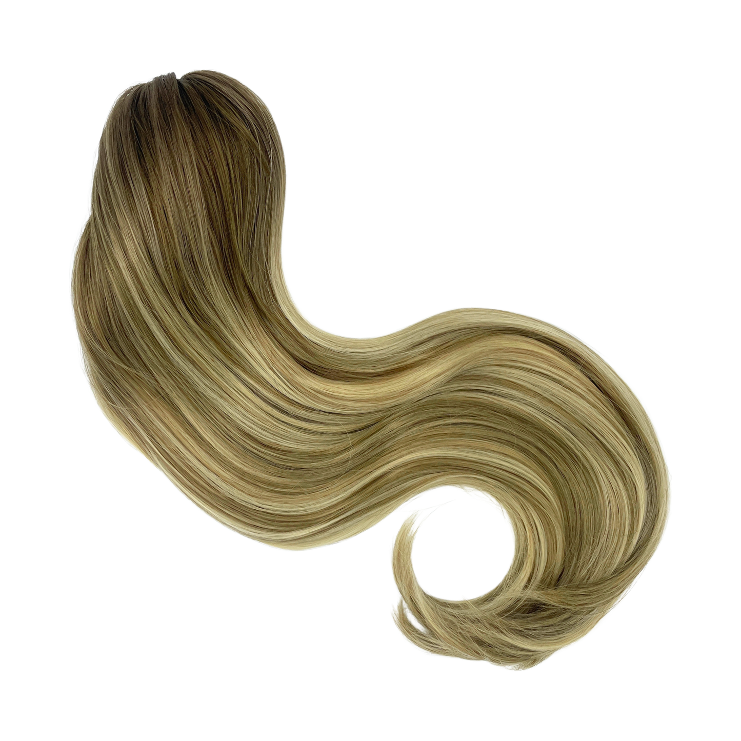 image of hair rehab london claw clip ponytail hairpiece in shade rooted supermodel