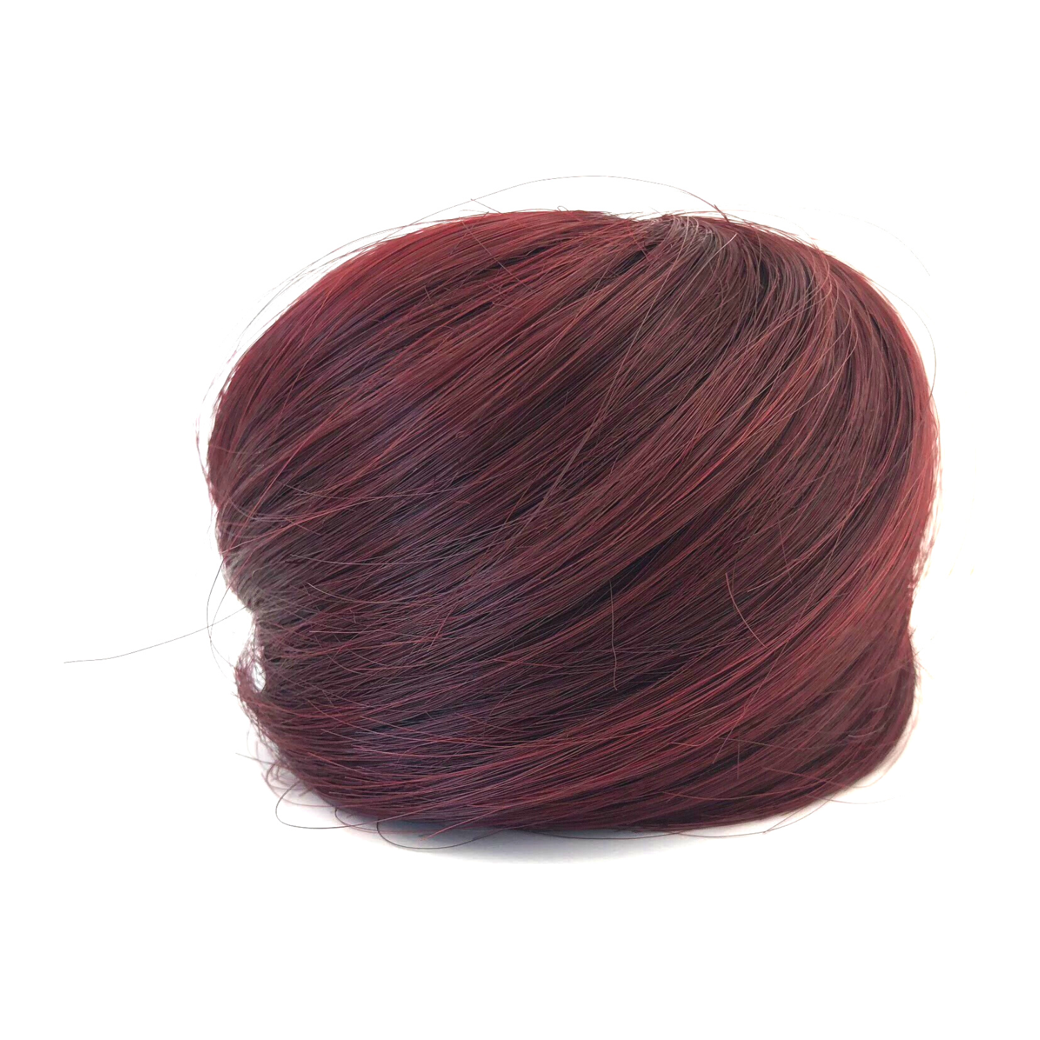 image of hair rehab london clip on bun hairpiece in shade burgundy