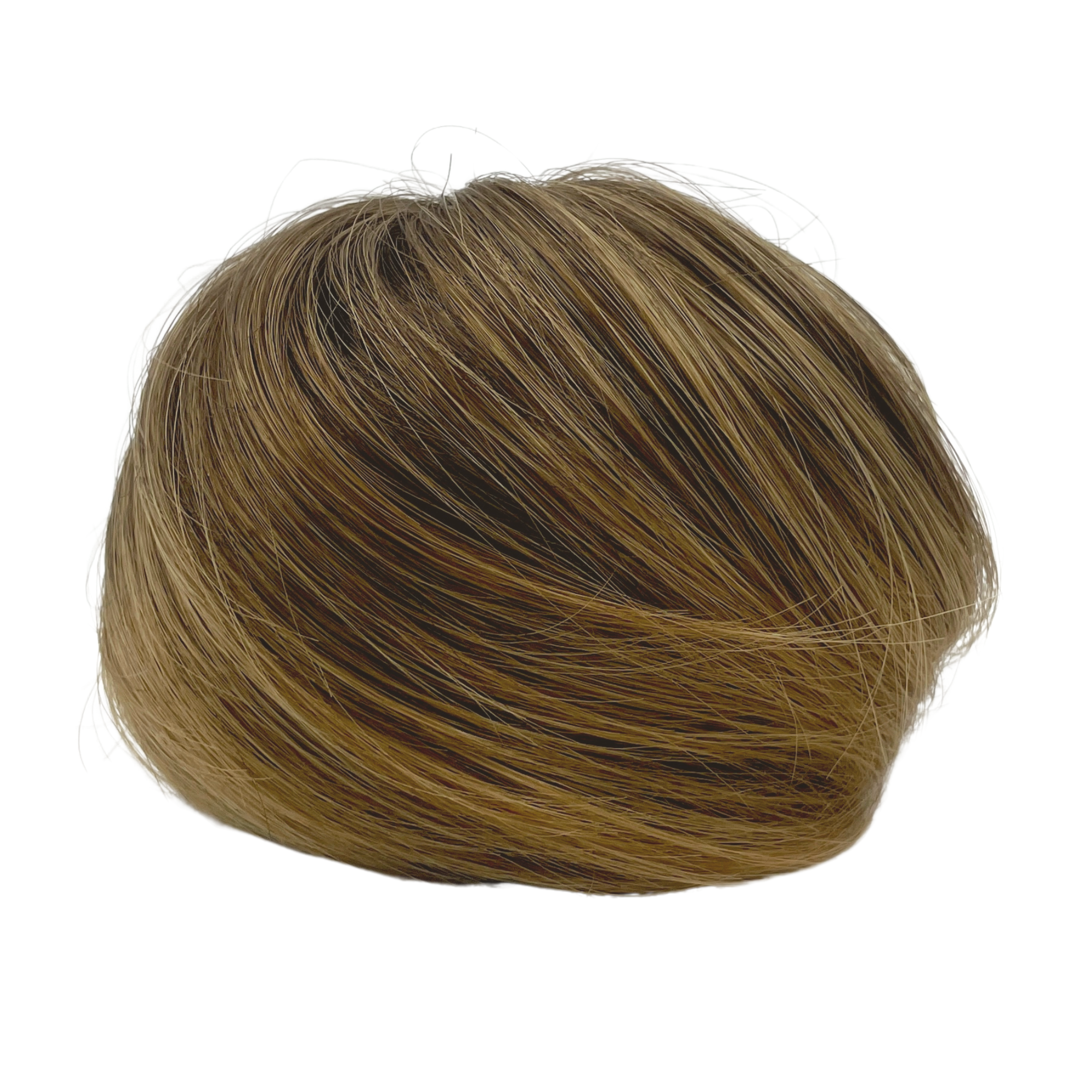 image of hair rehab london clip on bun hairpiece in shade candlelit brunette