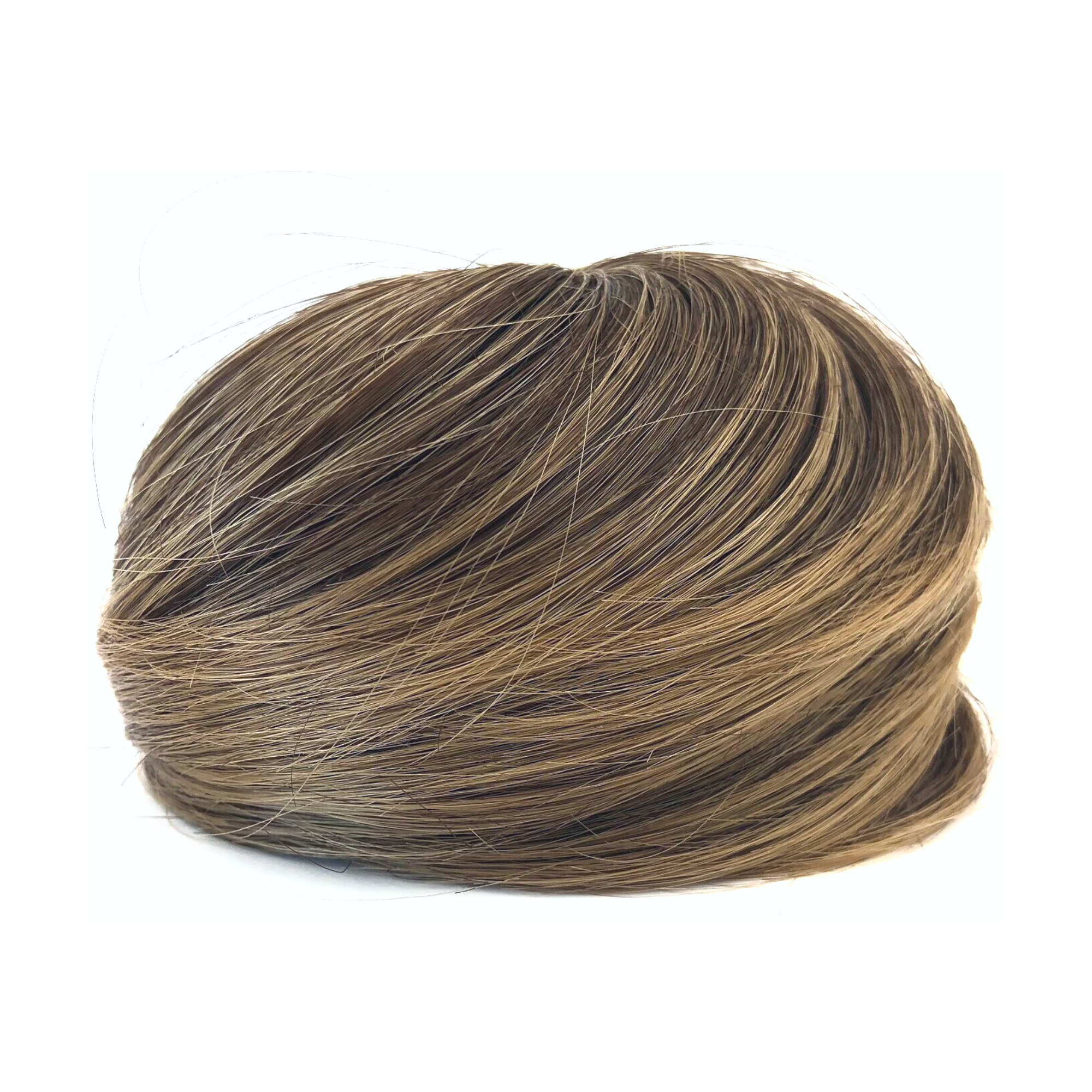 image of hair rehab london clip on bun hairpiece in shade dark honey melt