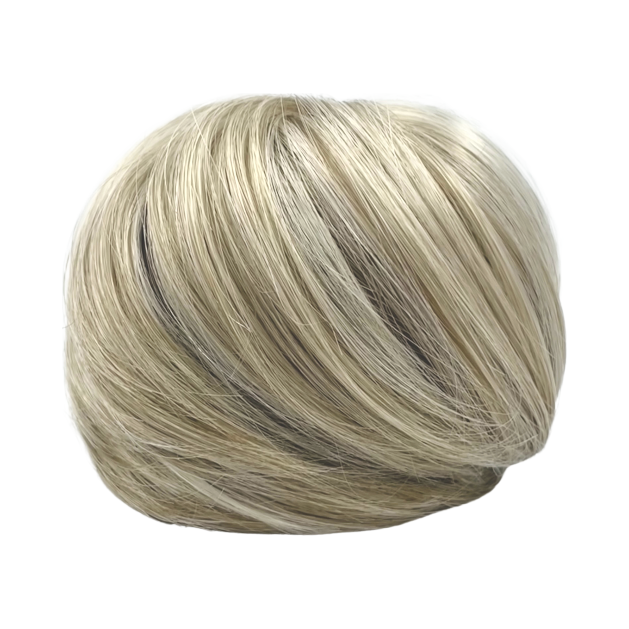 image of hair rehab london clip on bun hairpiece in shade steel blonde