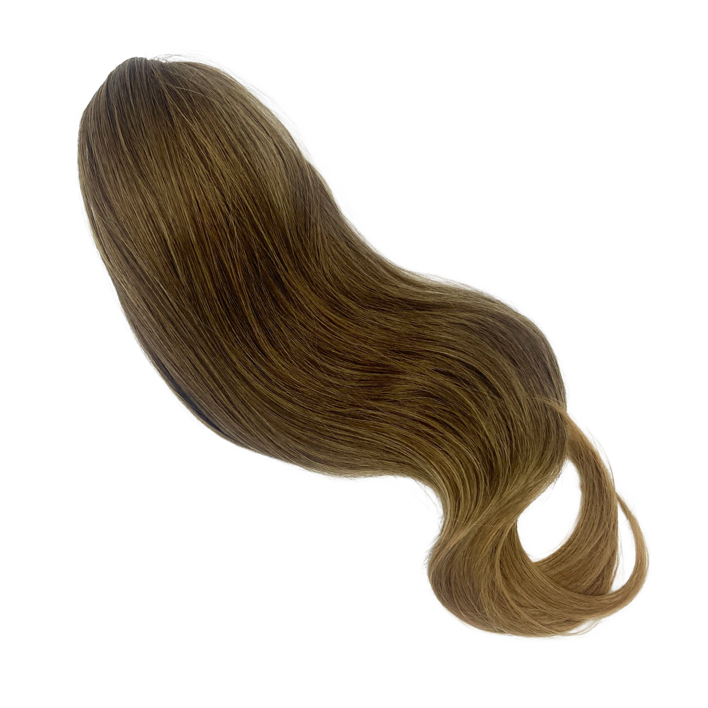claw clip ponytail synthetic hairpiece in shade candlelit brunette