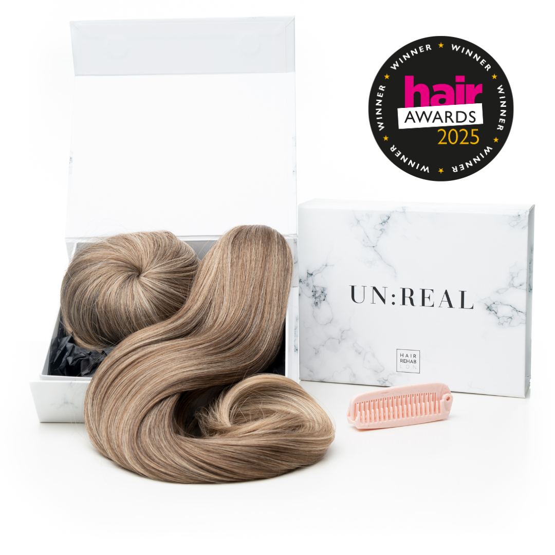 Un:Real synthetic hair On-The-Go hairpiece ponytail and bun Set