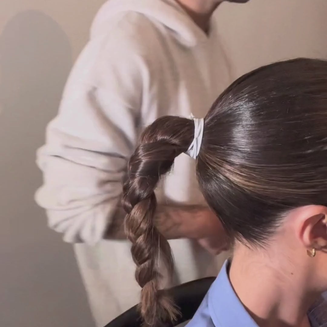 Load video: tutorial video on how to use hair rehab london 22&quot; clip-in ponytail hair extensions