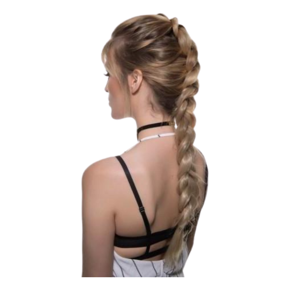 Model With Clip-in Plait