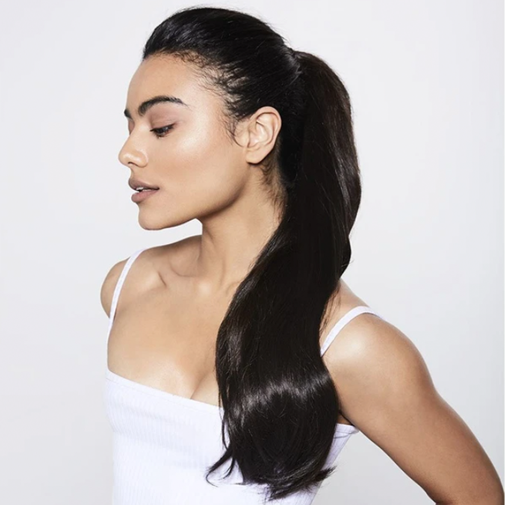 Model With Dual Volume Ponytail