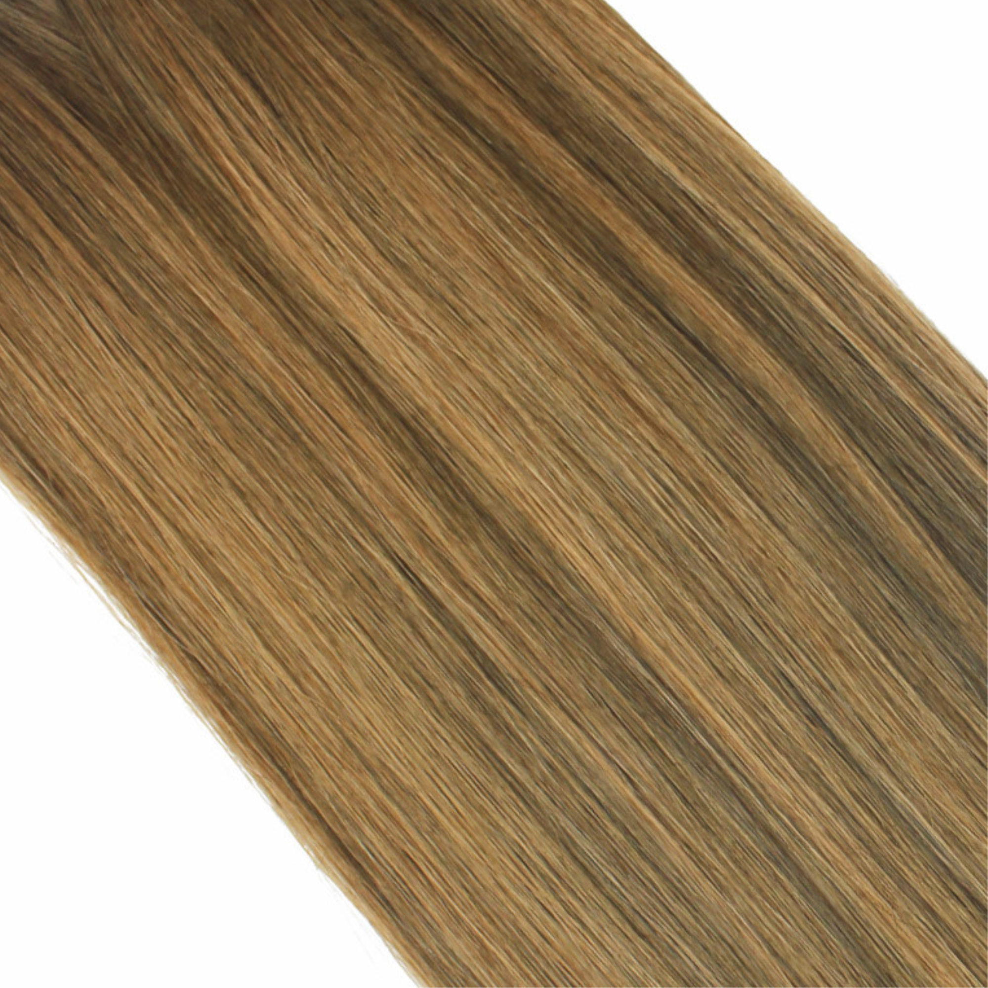 "hair rehab london 18" weft hair extensions shade swatch titled honey brown"