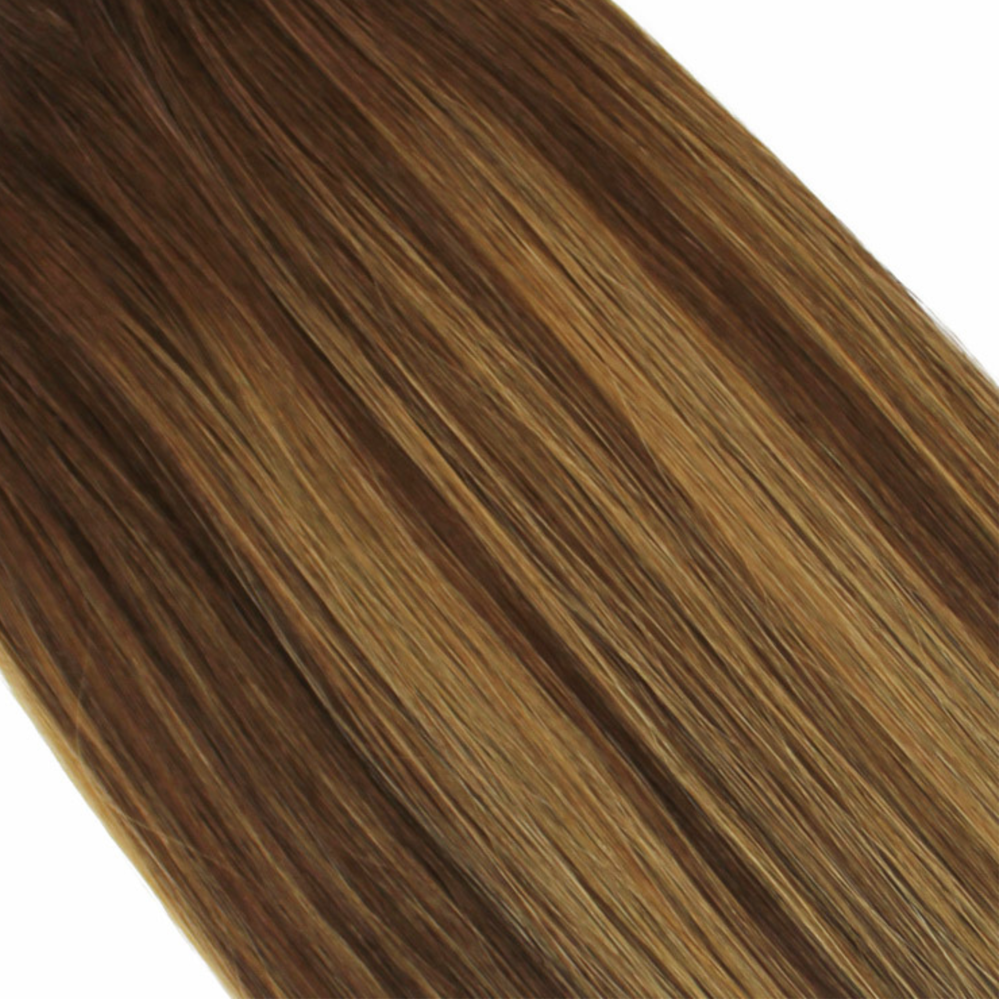 "hair rehab london 14" weft hair extensions shade swatch titled rooted bronze"