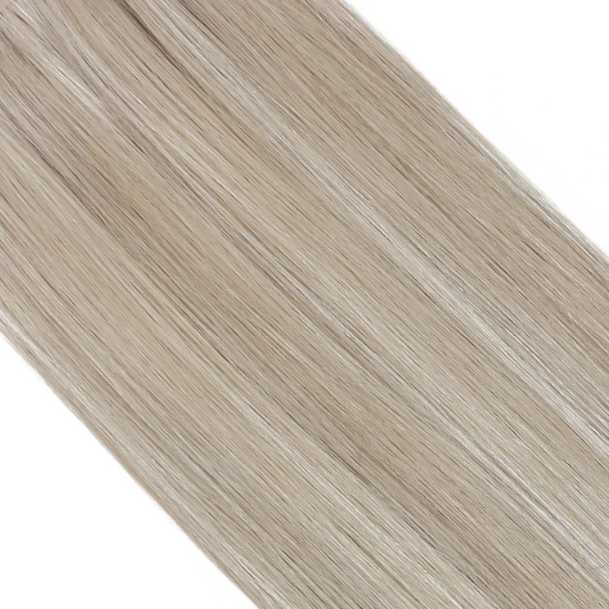"hair rehab london 20" length 180 grams weight luxe clip-in hair extensions shade titled steel blonde"
