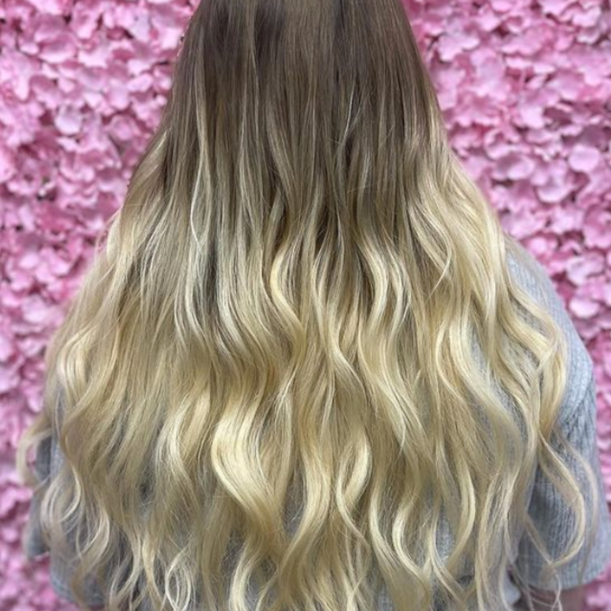 "hair rehab london 18" weft hair extensions shade swatch titled rooted bali blonde"
