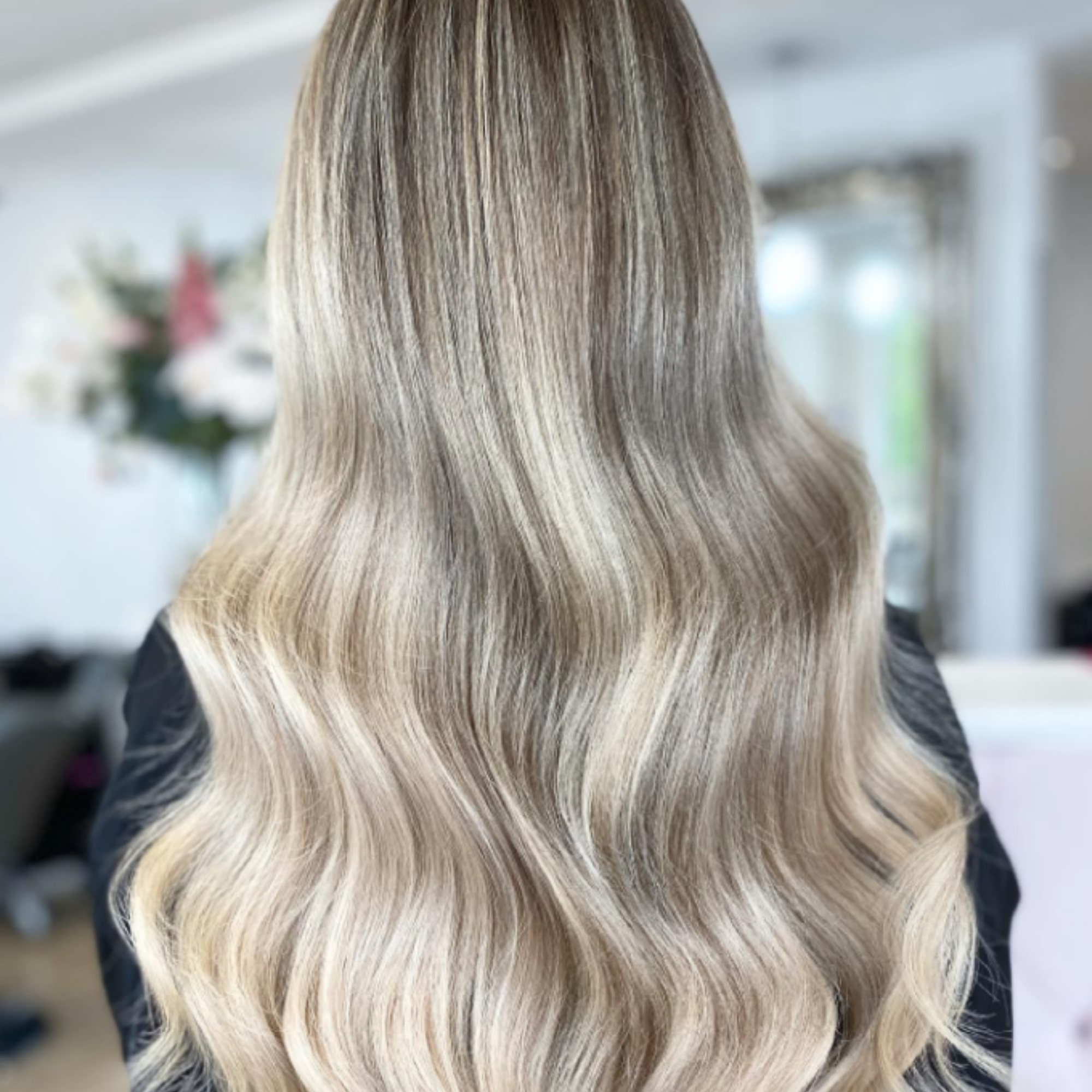 "hair rehab london 22" weft hair extensions shade swatch titled steel blonde"